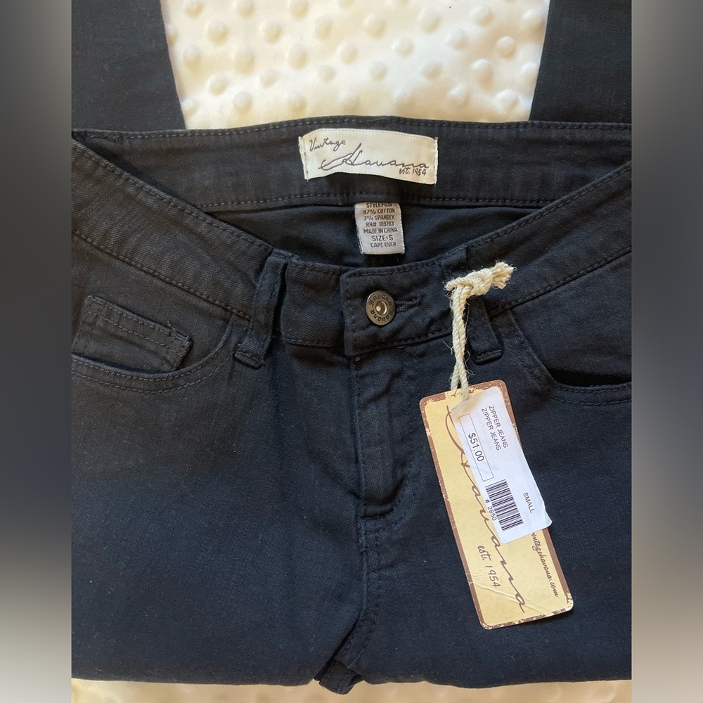 Vintage Havana black zipper jeans size small - Picture 3 of 5